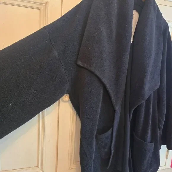 Johnny Was Pete & Greta Black Oversize Cardigan Coat Fuzzy XS - Picture 3 of 5